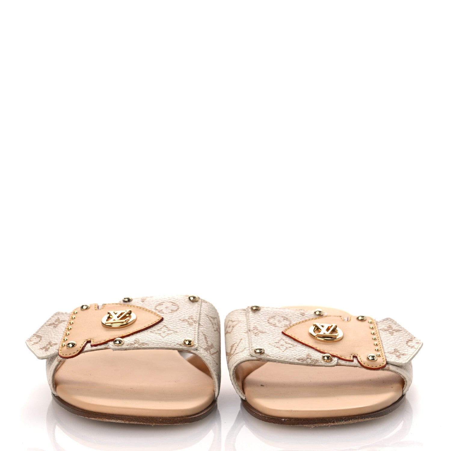 Louis Vuitton Monogram LV Frame Flat Mule 38.5 Dune Beige 3 of 11