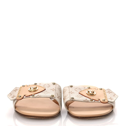 Louis Vuitton Monogram LV Frame Flat Mule 38.5 Dune Beige 3 of 11