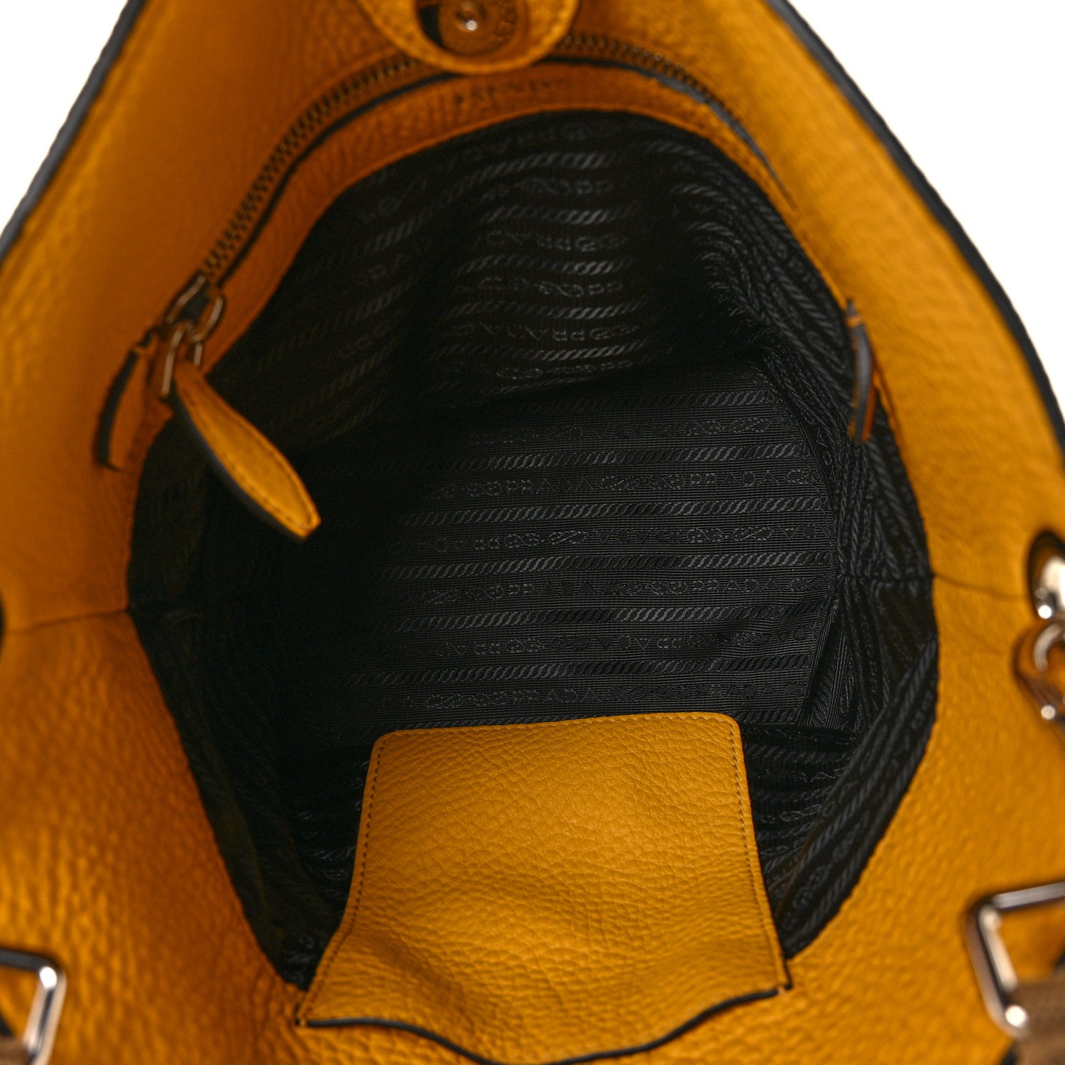 Prada Vitello Daino Bucket Bag Mimosa 4 of 7
