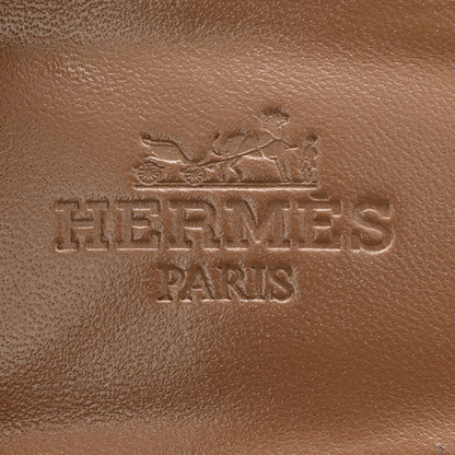 Hermes Calfskin Legend Wedge Sandals 38.5 Gold 8 of 9