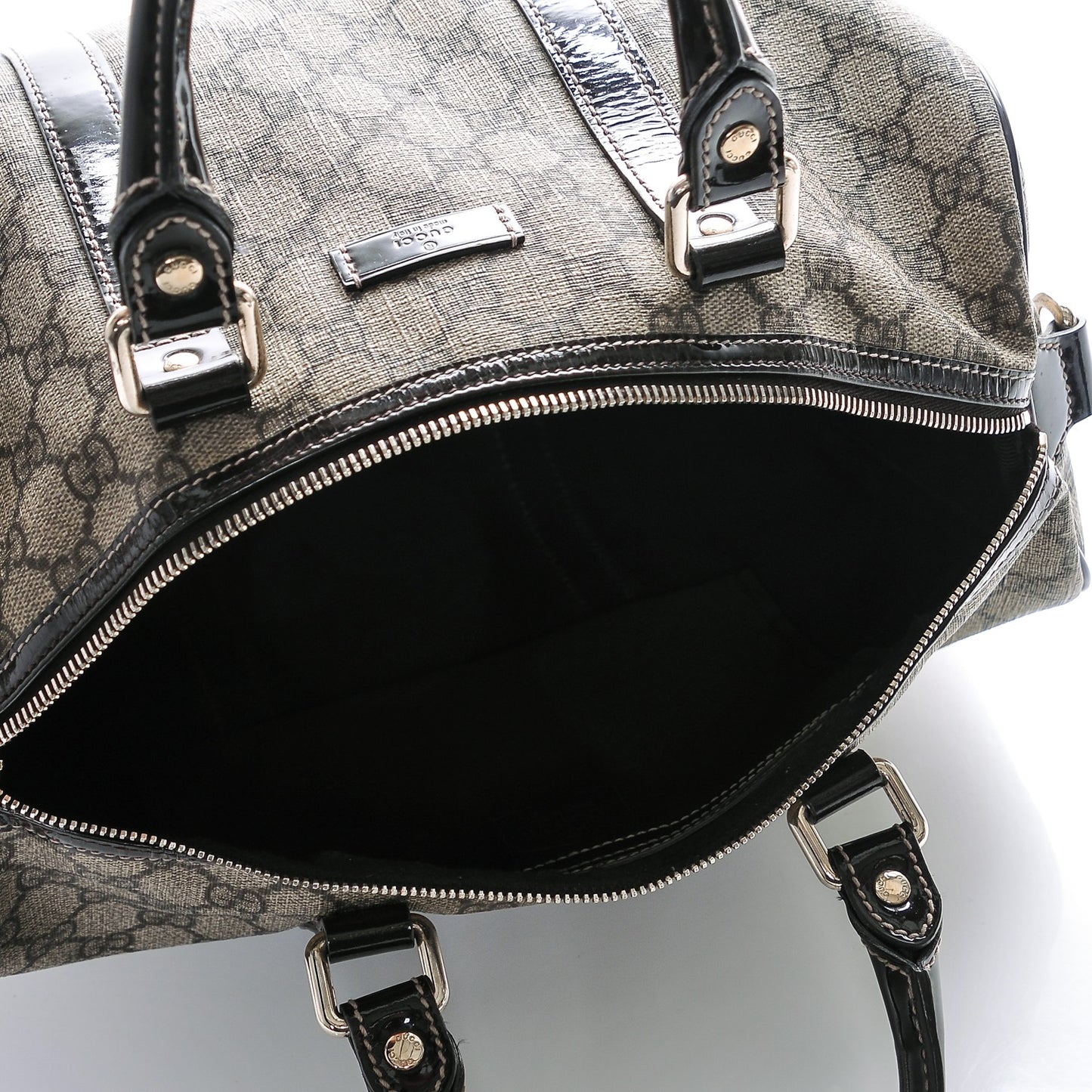 GG Plus Monogram Medium Joy Boston Dark Brown