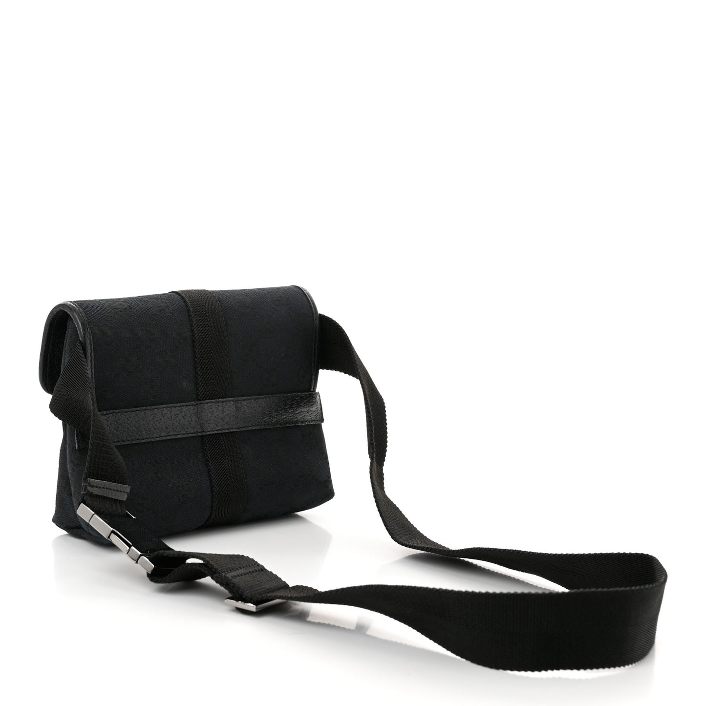 GG Monogram Web Buckle Belt Bag Black