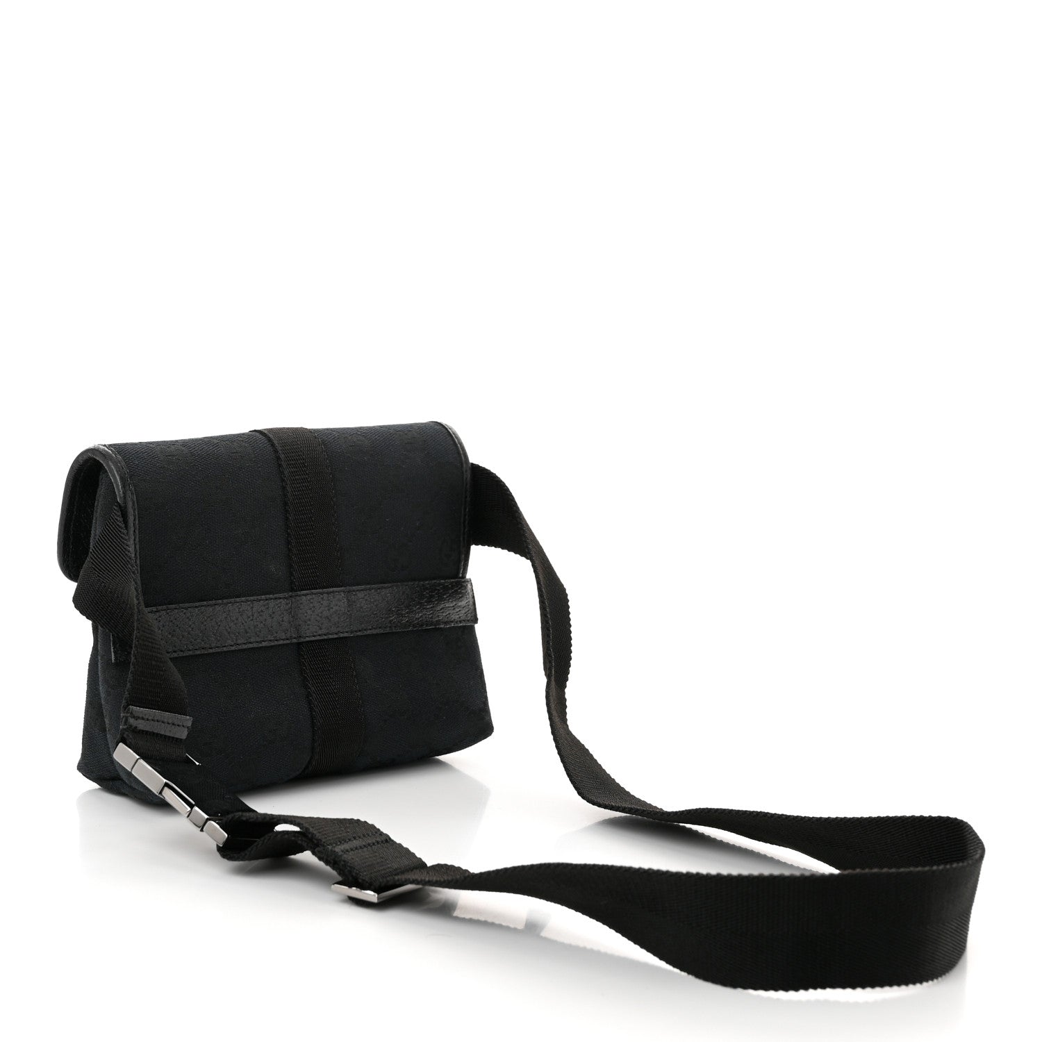 Gucci GG Monogram Web Buckle Belt Bag Black 3 of 10