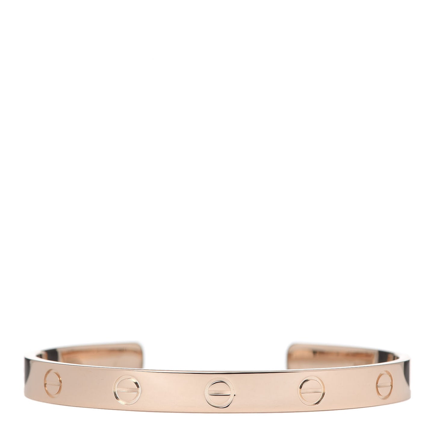18K Pink Gold LOVE Cuff Bracelet 17