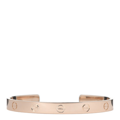Cartier 18K Pink Gold LOVE Cuff Bracelet 17 1 of 6