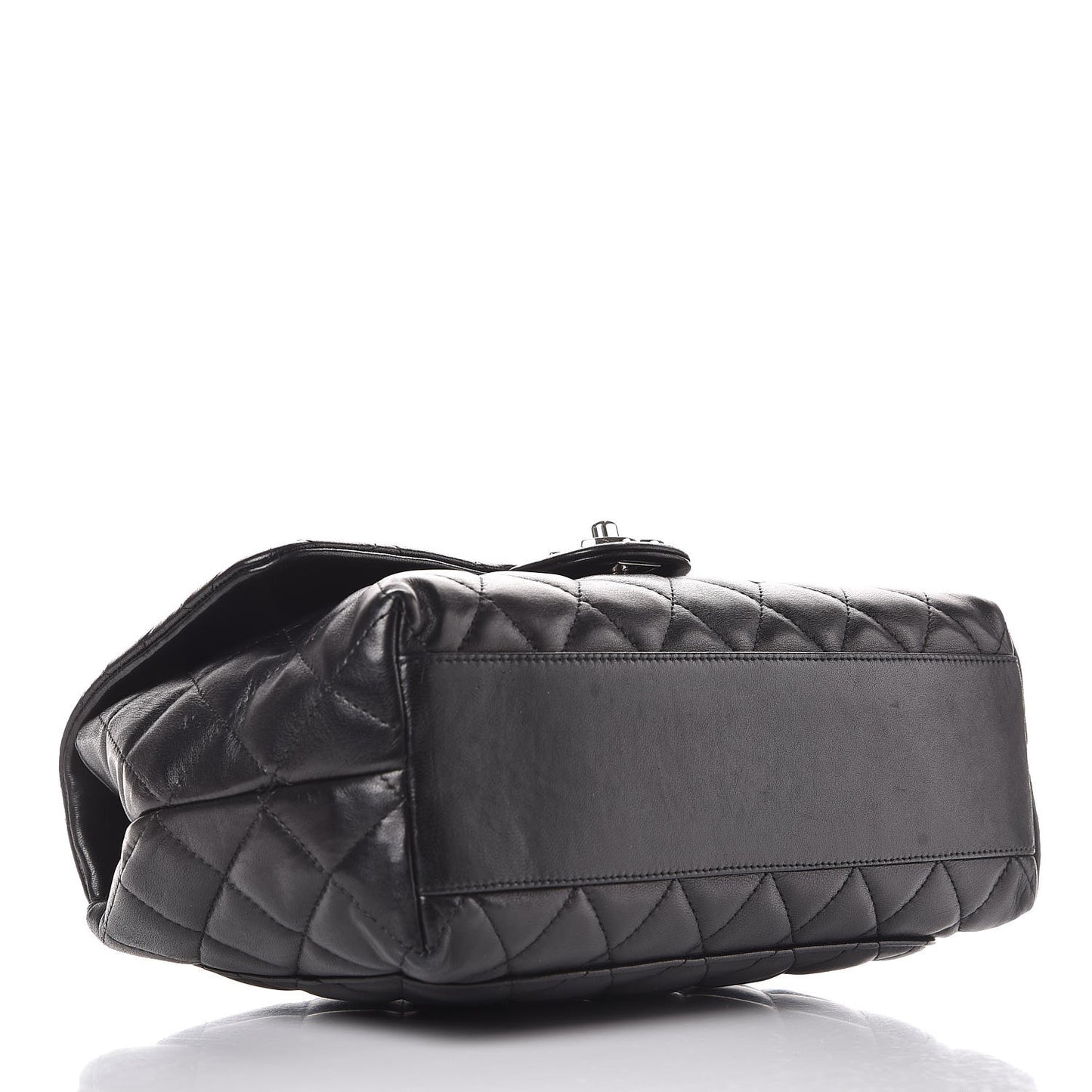 Lambskin Quilted Medium Kelly Flap Black