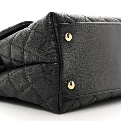 Chanel Caviar Quilted Small Coco Handle Flap Black 14 of 16
