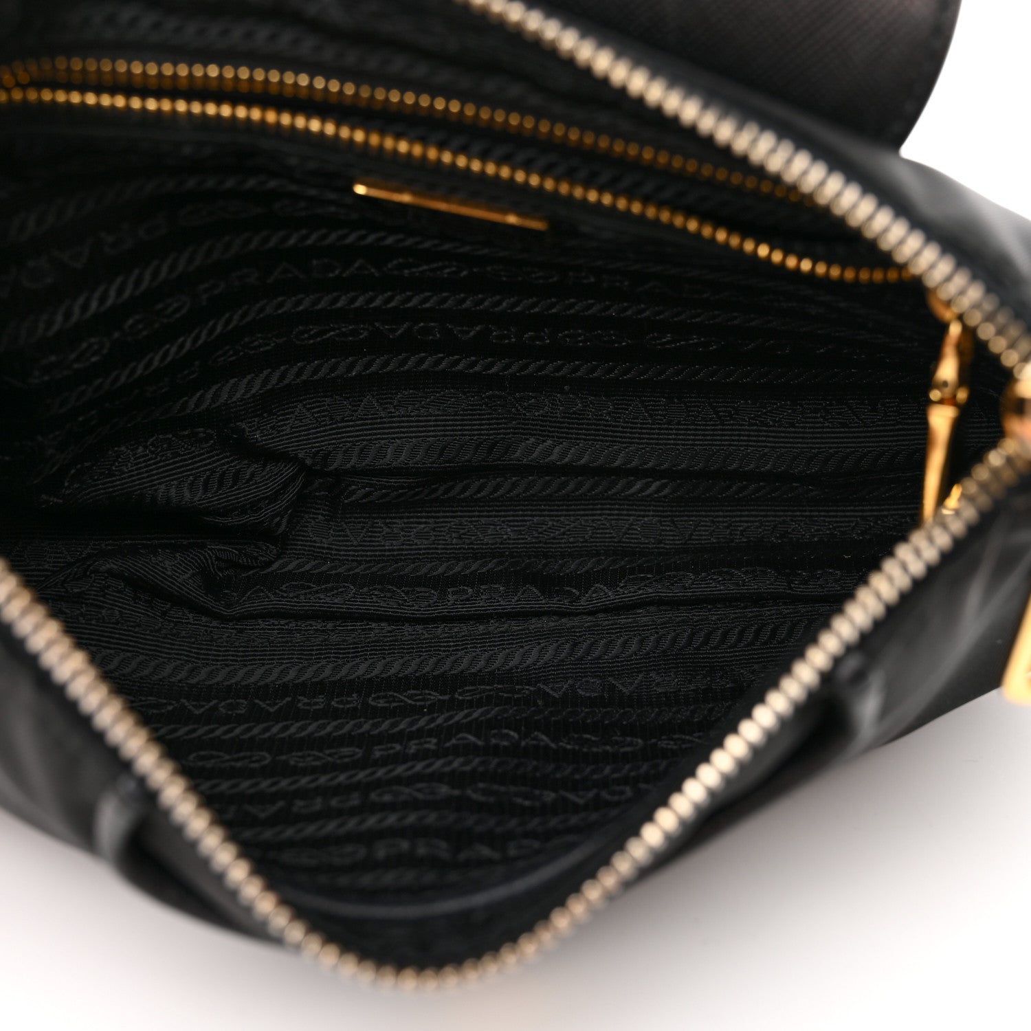 Prada Tessuto Nylon Saffiano Crossbody Bag Black 5 of 15