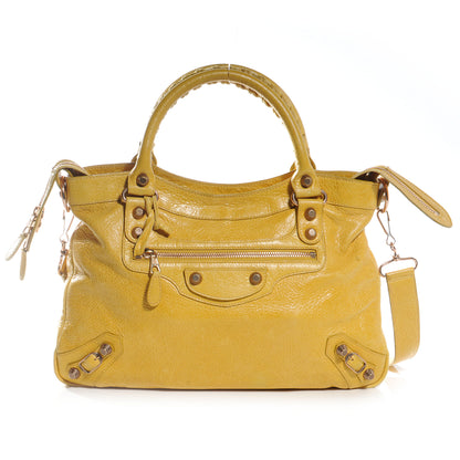 Balenciaga Agneau Giant 12 Rose Gold Hardware Town Moutarde 1 of 7