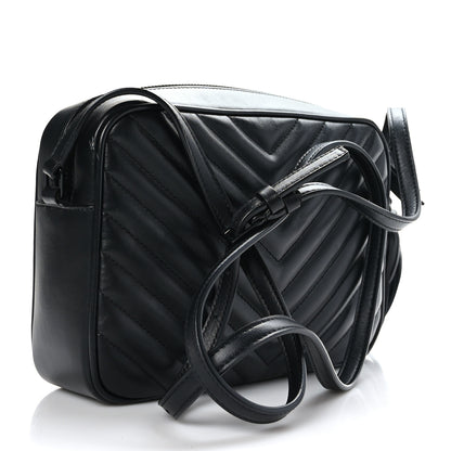 Saint Laurent Calfskin Matelasse Monogram Monochrome Lou Camera Bag Black 3 of 10