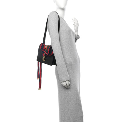 Gucci Calfskin Small Sylvie Shoulder Bag Black 2 of 10