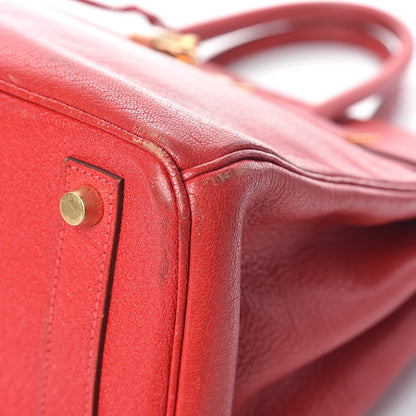 Hermes Chevre Mysore HAC Birkin 32 Rouge Vif 35 of 42