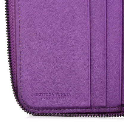 Bottega Veneta Nappa Intrecciato Zip Around Compact Wallet Byzantine 6 of 8