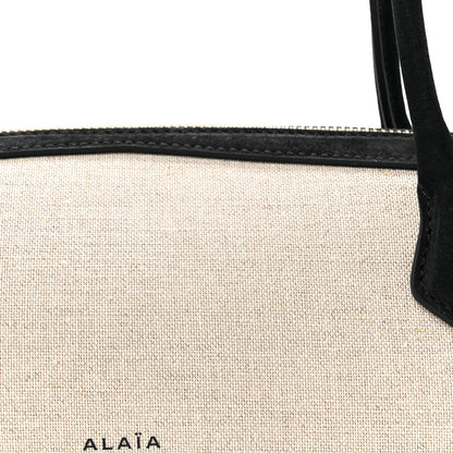 Alaia Canvas Nubuck Medium Le Teckel Bag Black 9 of 11