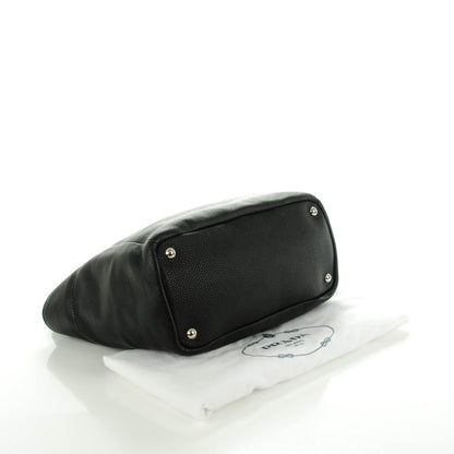 Prada Vitello Daino Side Pocket Tote Nero Black 4 of 8