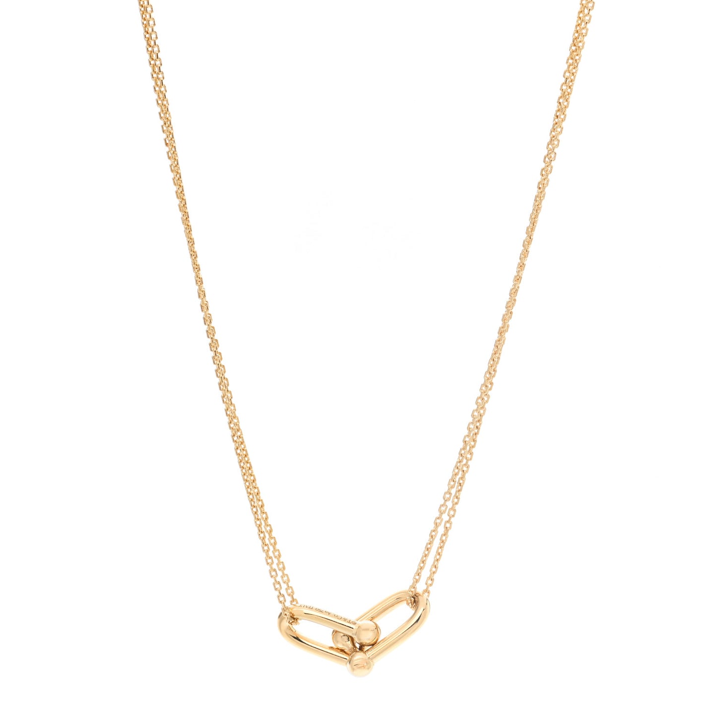 18K Yellow Gold HardWear Double Link Pendant Necklace