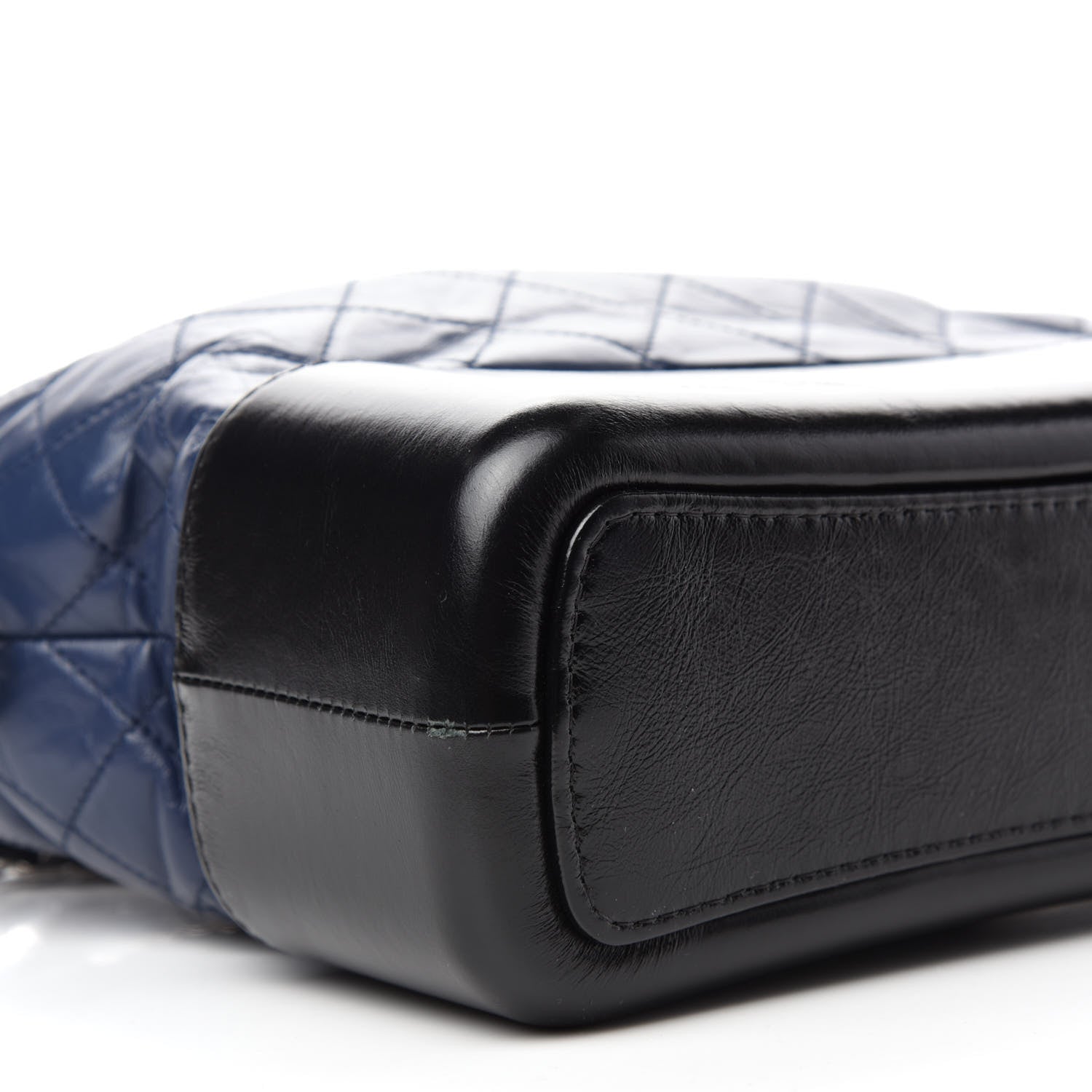 Chanel Aged Calfskin Quilted Medium Gabrielle Hobo Navy Black 9 of 10