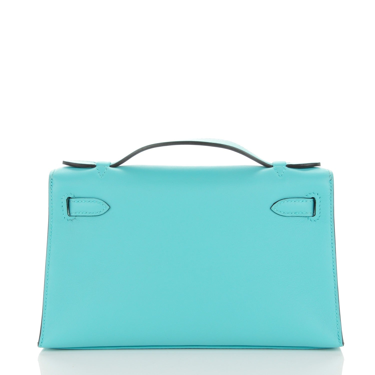 Hermes Swift Kelly Pochette Clutch Bleu Atoll 3 of 17