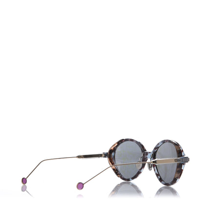 Christian Dior Acetate Leaf Print Umbrage Round Sunglasses Purple Foliage 4 of 7
