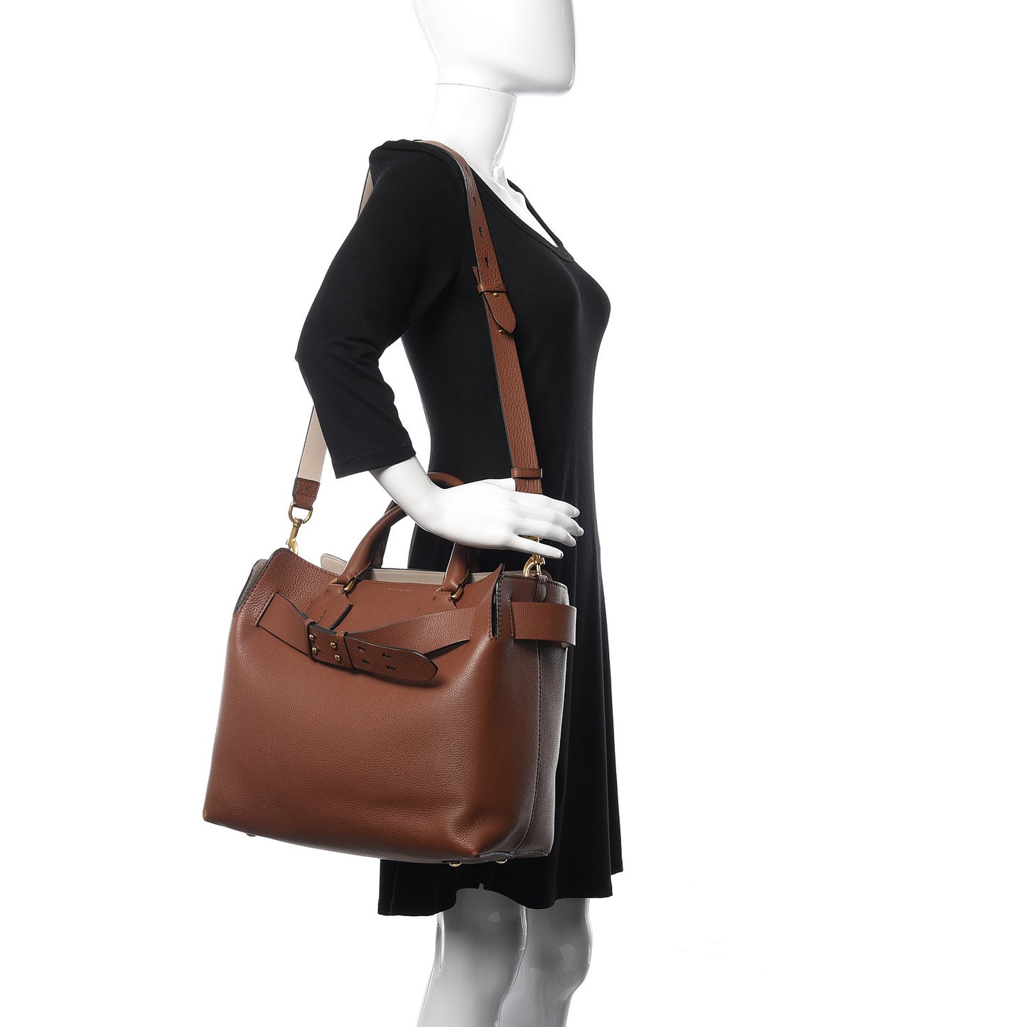Soft Grain Calfskin Medium Belt Bag Tan