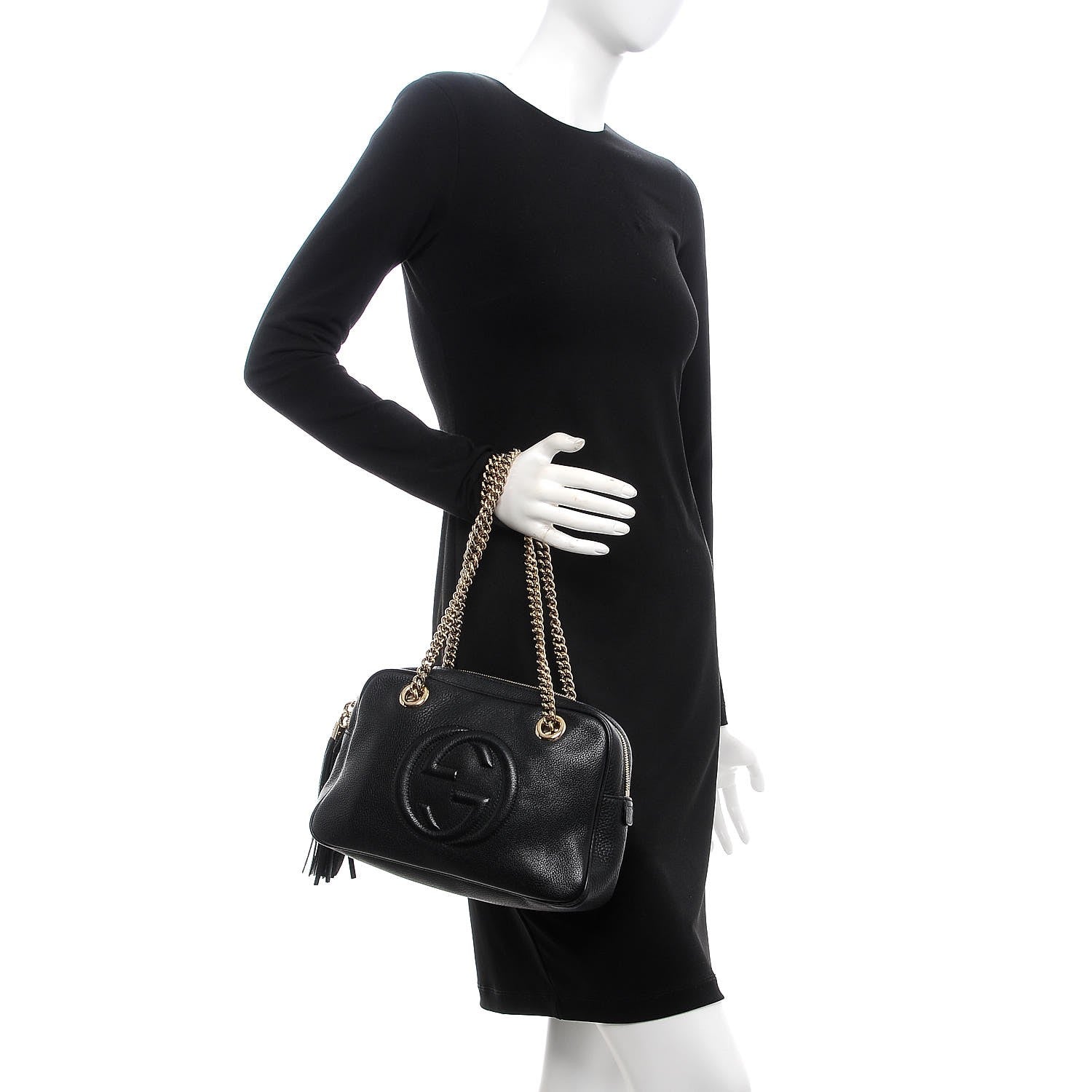 Gucci Pebbled Calfskin Small Soho Bowler Black 2 of 7