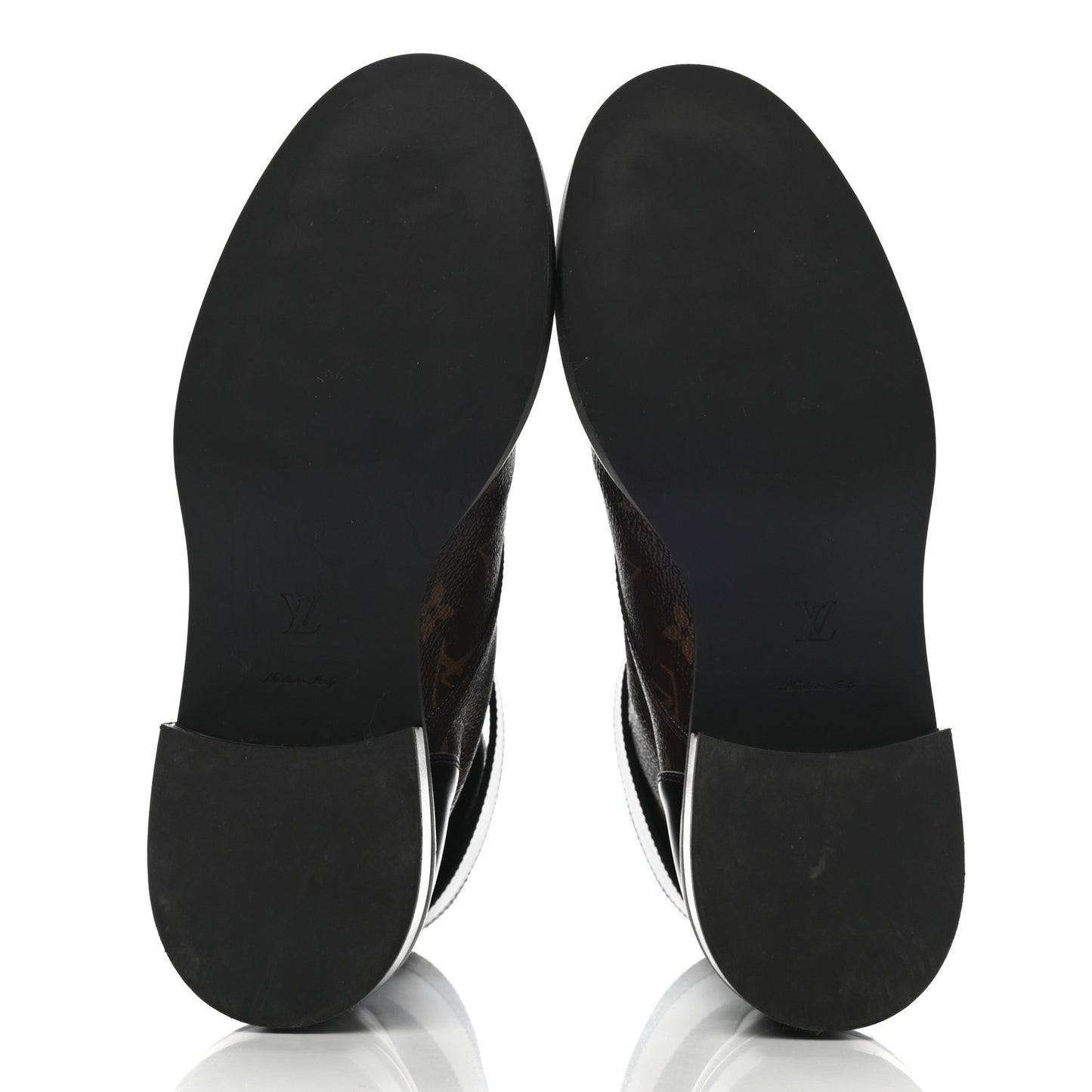 Calfskin Monogram Wonderland Flat Ranger Boots 40 Black