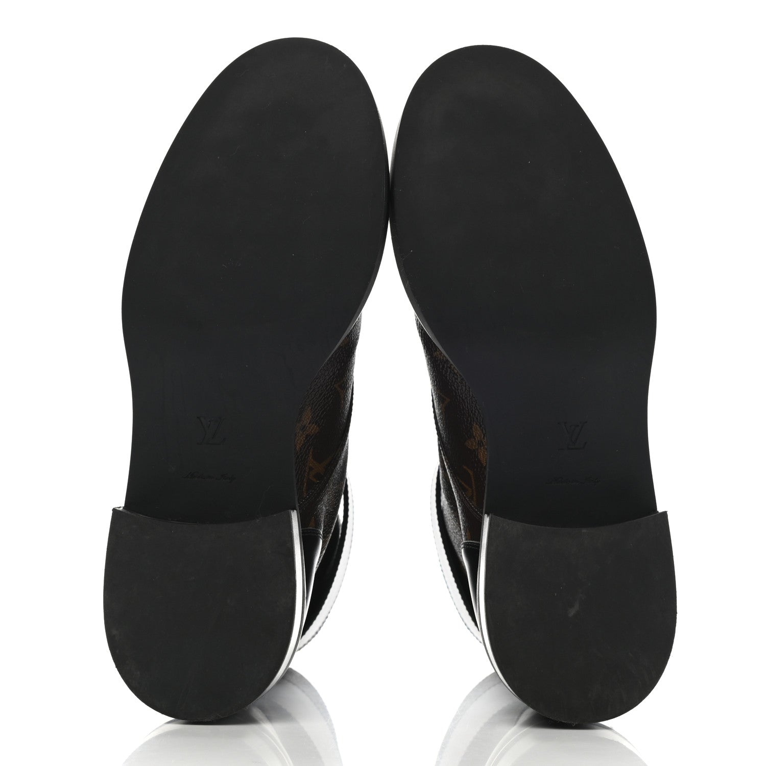 Louis Vuitton Calfskin Monogram Wonderland Flat Ranger Boots 40 Black 5 of 8