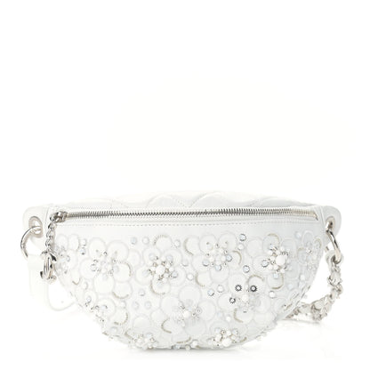 Chanel Calfskin Crystal Beads Embellished Belt Bag White 1 of 9