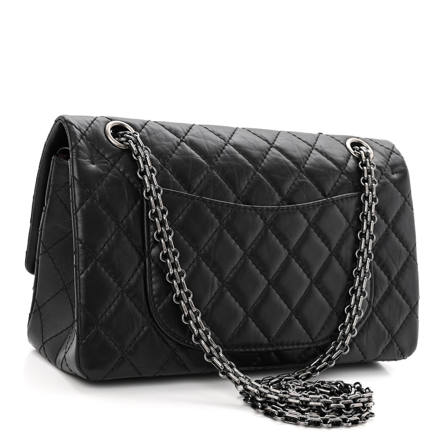 Chanel Aged Calfskin Quilted 2.55 Reissue 225 Flap Black 3 of 9