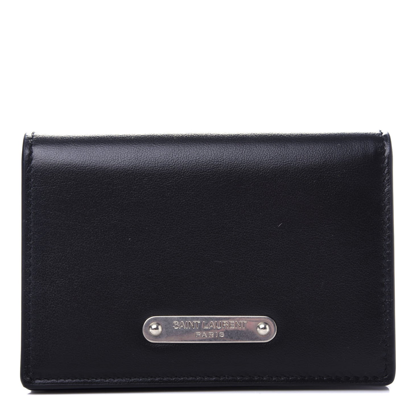 Smooth Calfskin Credit Card Holder Black