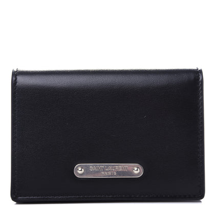 Saint Laurent Smooth Calfskin Credit Card Holder Black 1 of 7