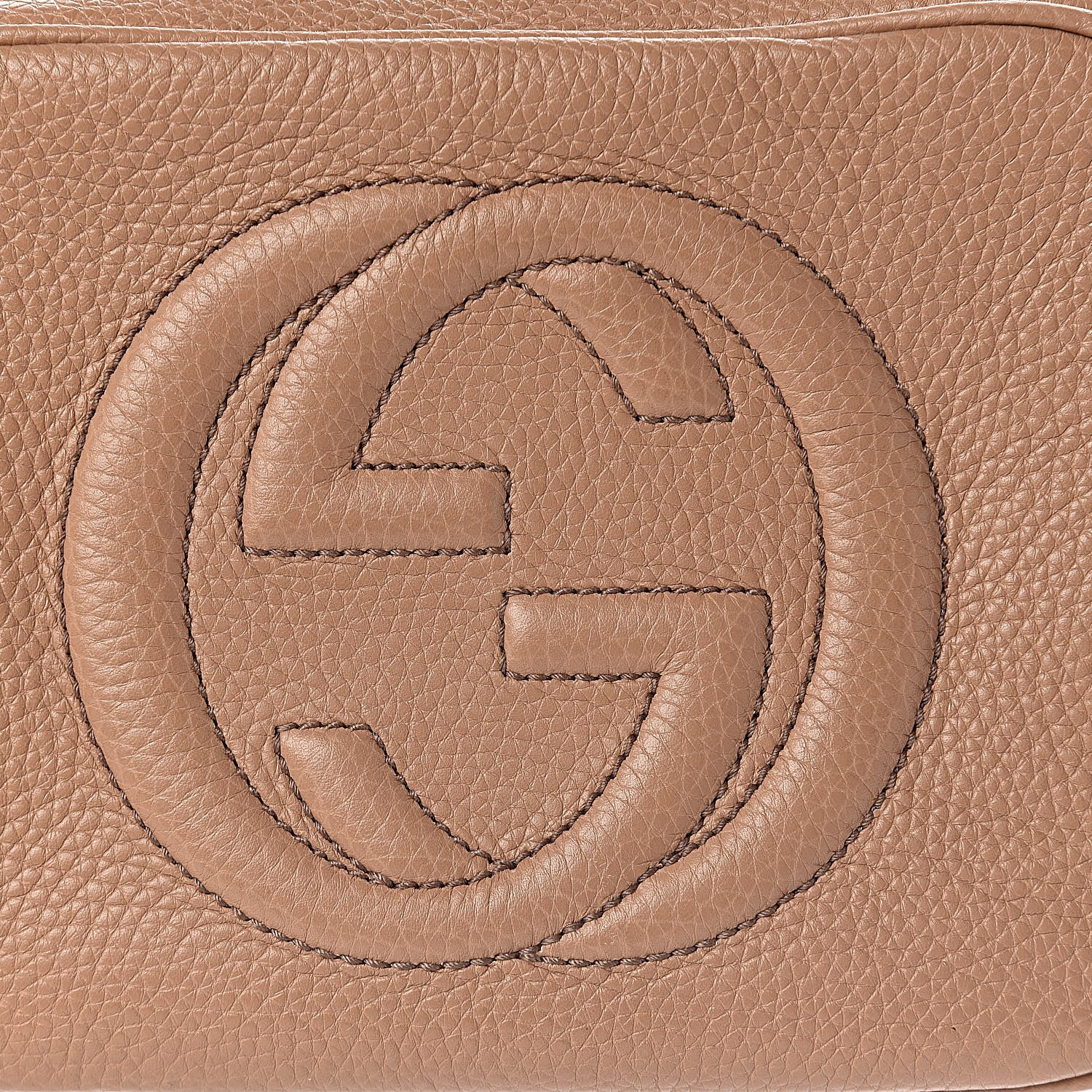 Gucci Pebbled Calfskin Small Soho Disco Bag Camelia 10 of 10