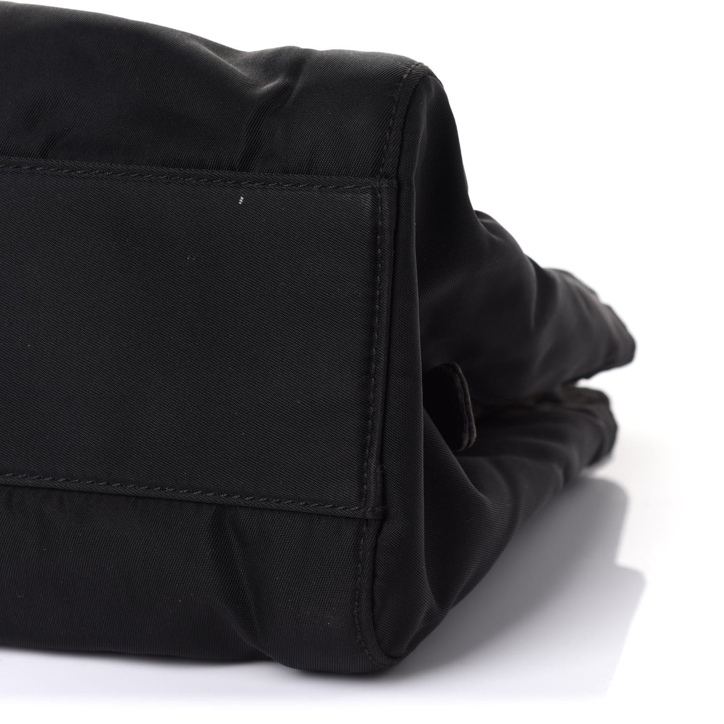 Tessuto Nylon Chain Shoulder Bag Black