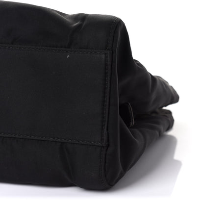 Prada Tessuto Nylon Chain Shoulder Bag Black 9 of 9