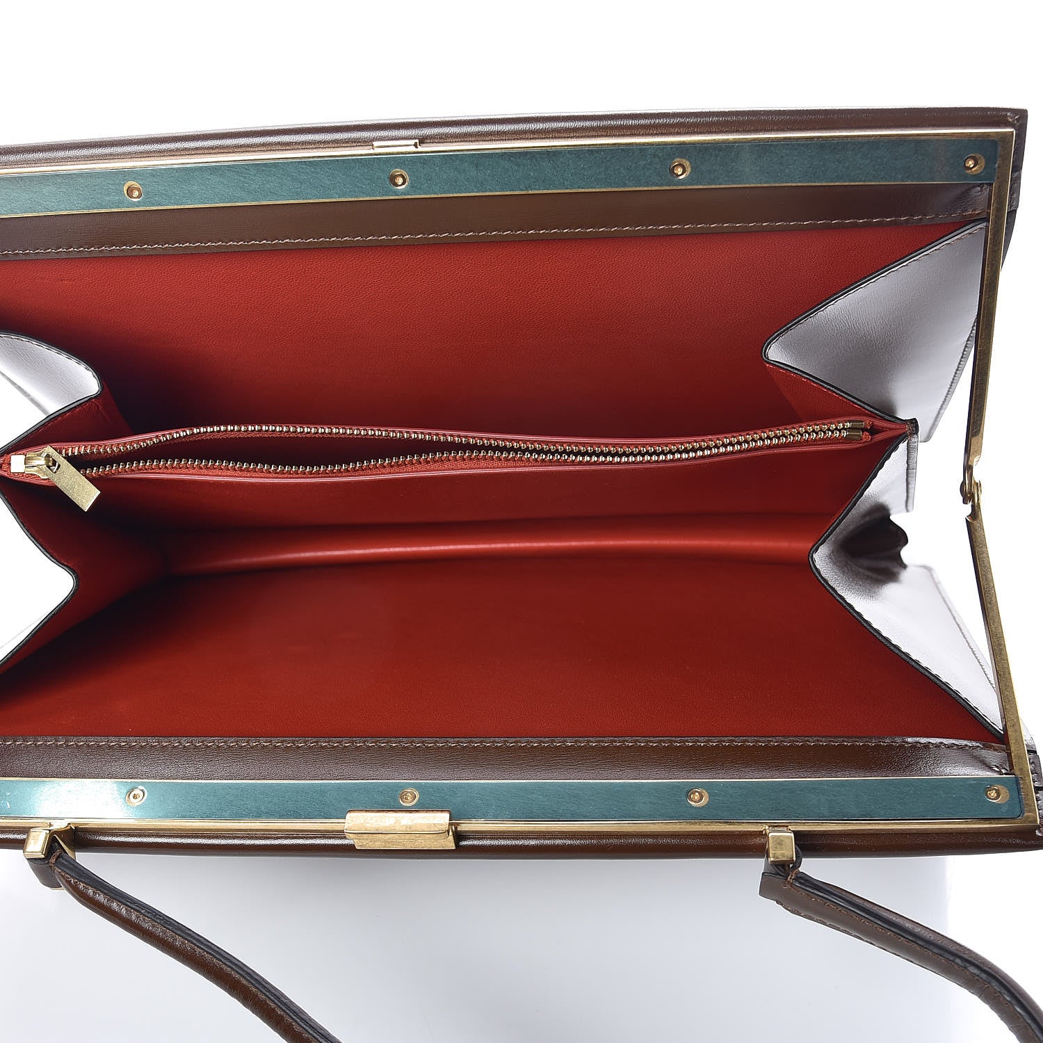 Celine Patina Box Calfskin Medium Clasp Bag Camel 5 of 9