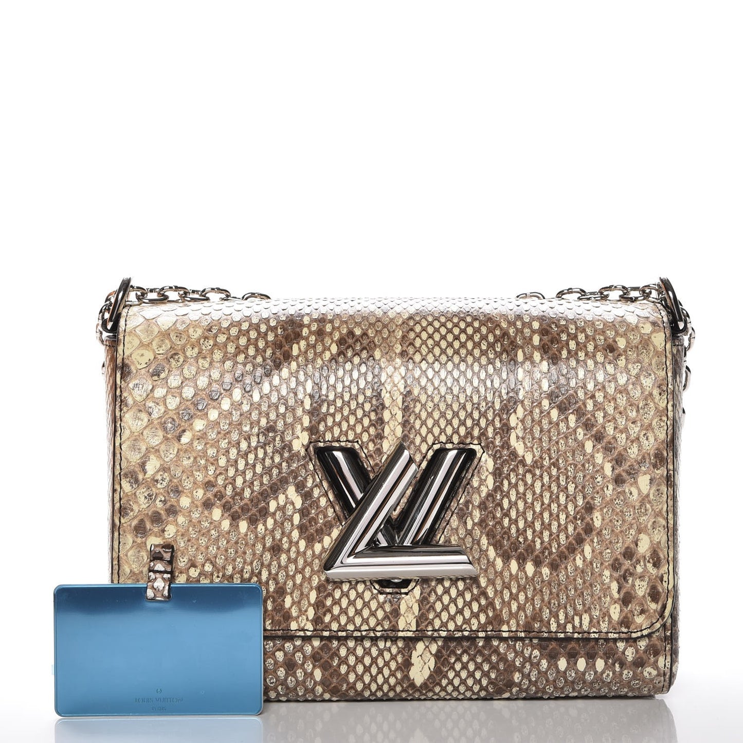 Python Twist Shoulder Bag MM Brown