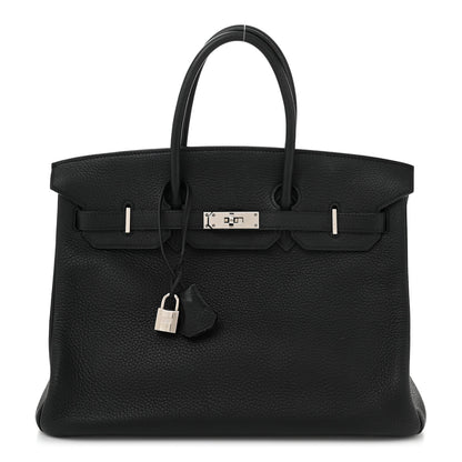 Hermes Taurillon Clemence Birkin 35 Black 1 of 12