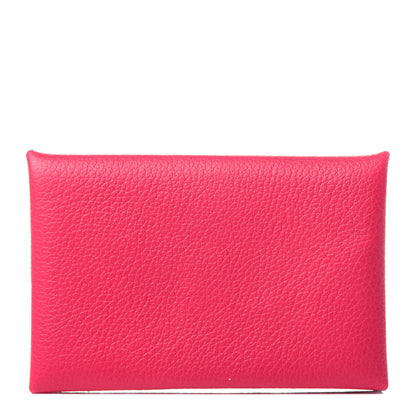 Hermes Evercolor Calvi Card Case Rose Mexico 1 of 6