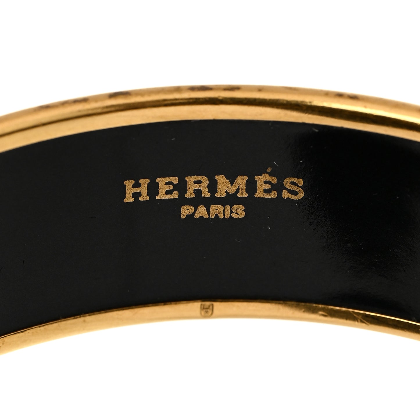 Enamel Printed Wide Galop Volant Bracelet 70 Creme