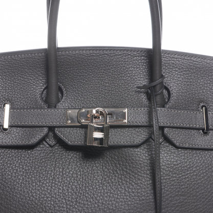 Hermes Taurillon Clemence Bi Color Horseshoe Birkin 35 Graphite Violet 2 of 12