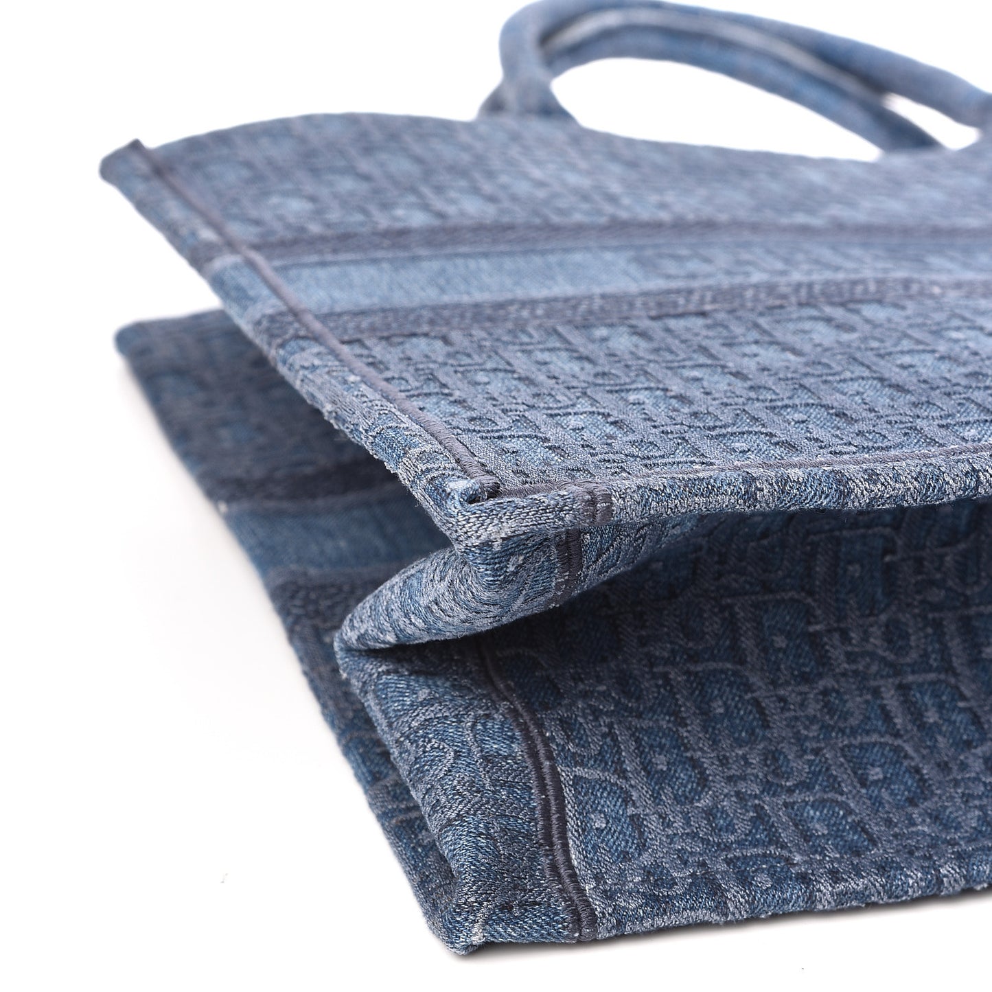 Oblique Denim Book Tote Denim Blue