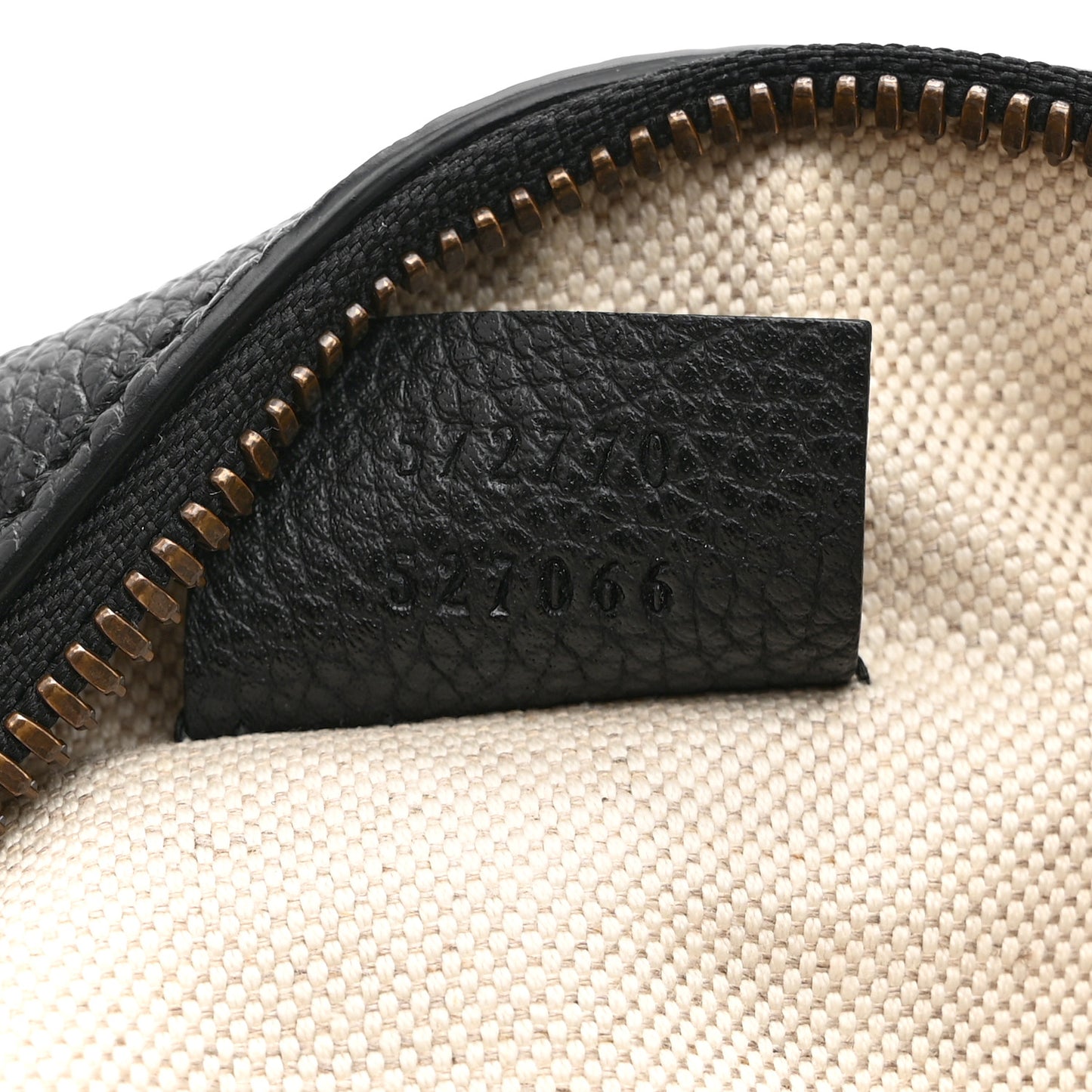 Pebbled Calfskin Logo Wristlet Black