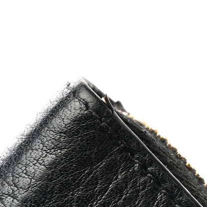 Prada Daino Bi-Color Zip Around Wallet Black Fuoco 7 of 14