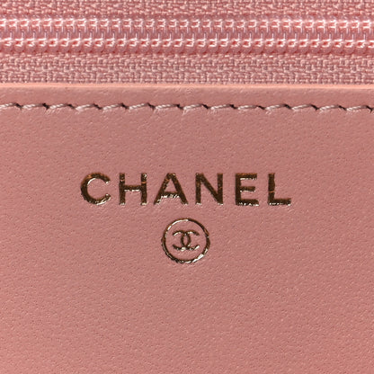 Chanel Lambskin Quilted Trendy CC Wallet On Chain WOC Pink 5 of 8