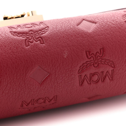 MCM Calfskin Ottomar Monogram Medium Millie Crossbody Bag Ruby Red 11 of 11