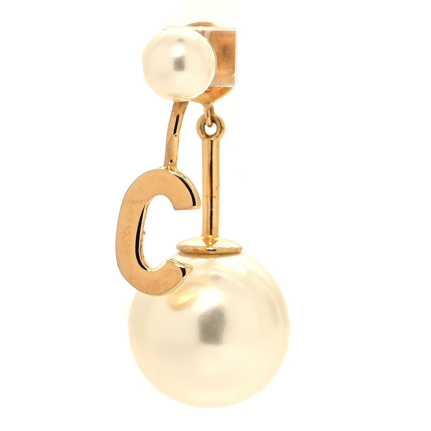 Christian Dior Pearl My ABCDior C Tribale Earring Gold 1 of 4