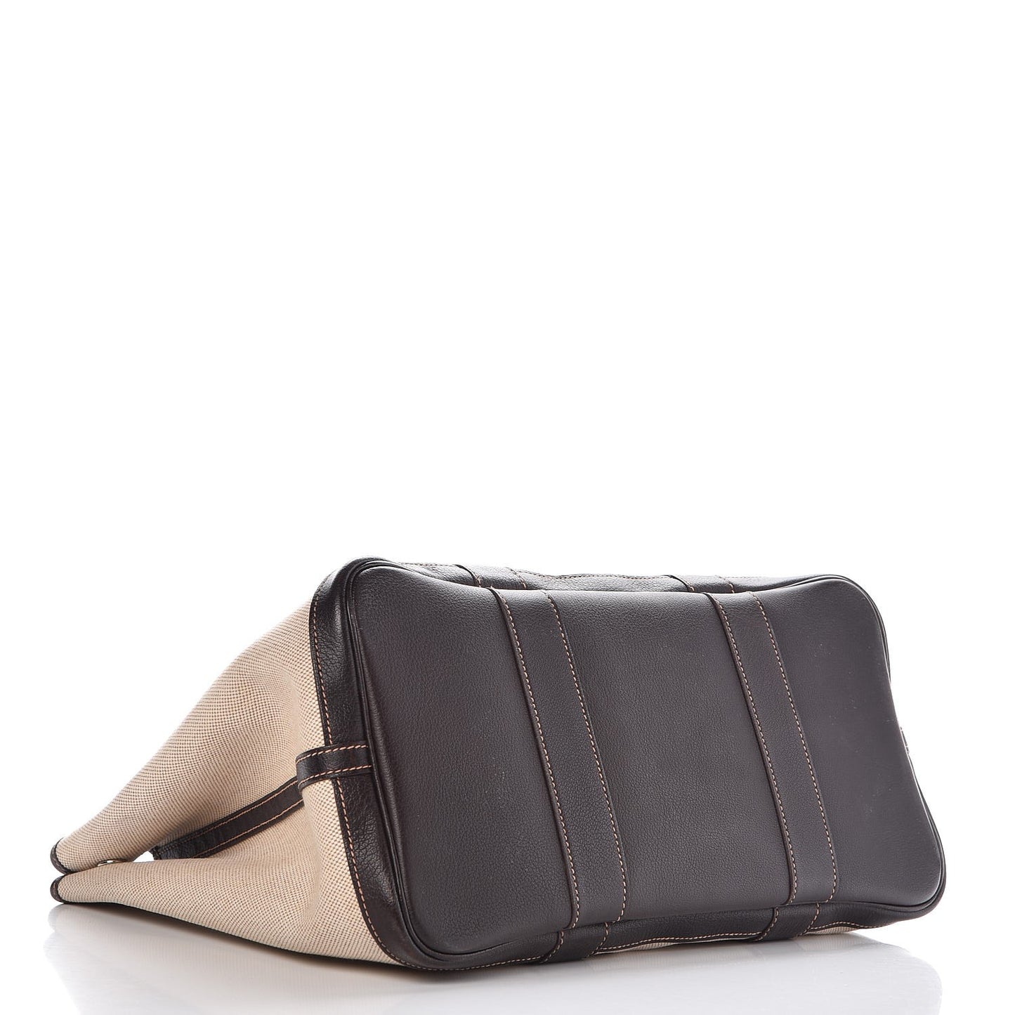 Buffle Sindhu Toile Garden Party 36 MM Tote Marron Fonce