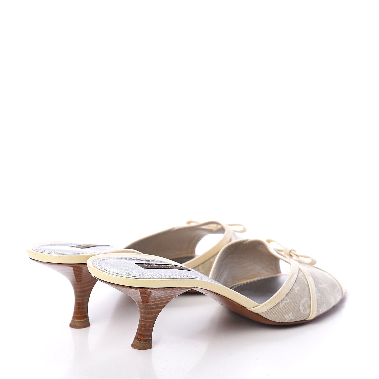 Louis Vuitton Mini Lin Kitten Heel Sandals 40 Dune 4 of 7