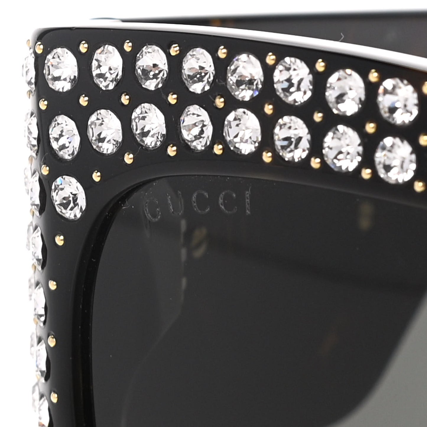 Acetate Crystal Oversize Hollywood Forever Sunglasses GG0144S Tortoiseshell