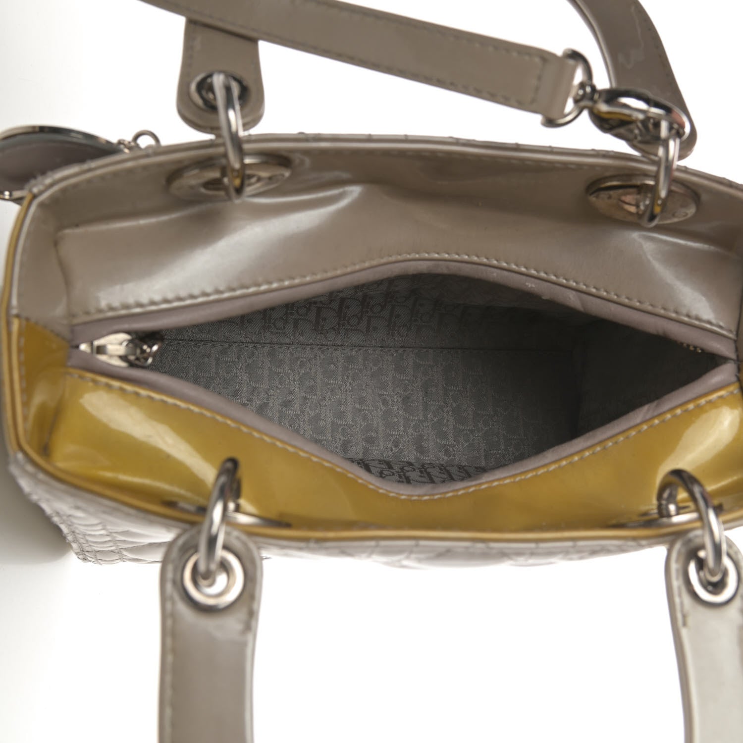 Christian Dior Patent Cannage Medium Lady Dior Beige 3 of 4